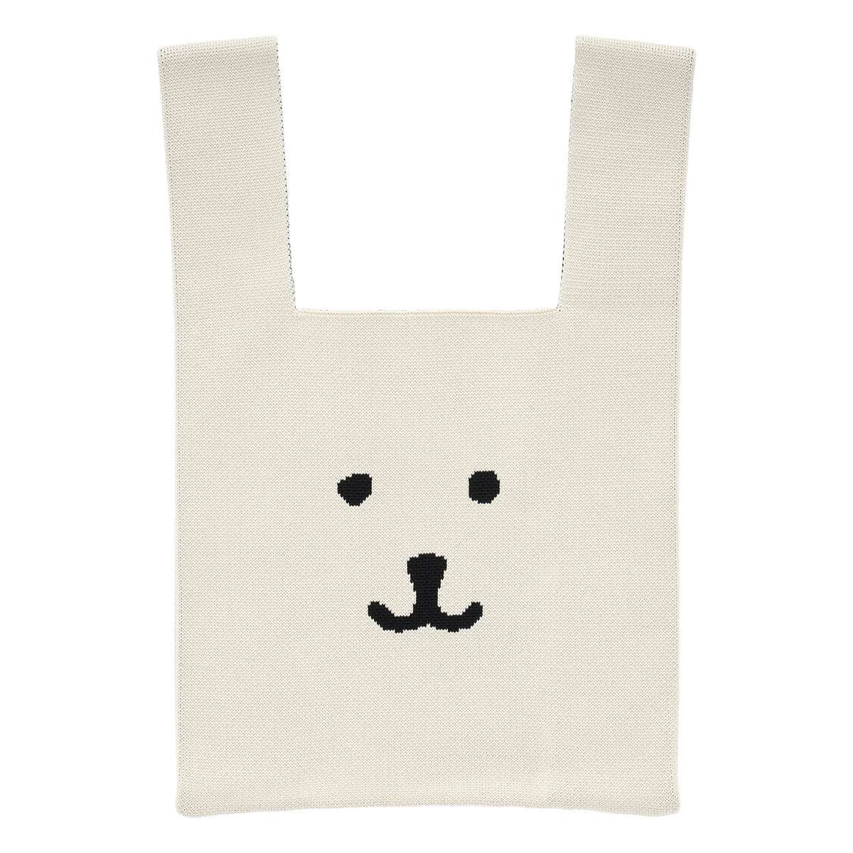 Nagano Characters 彩色針織包 (白色) ナガノキャラクターズ カラーなニットバッグ（ホワイト）