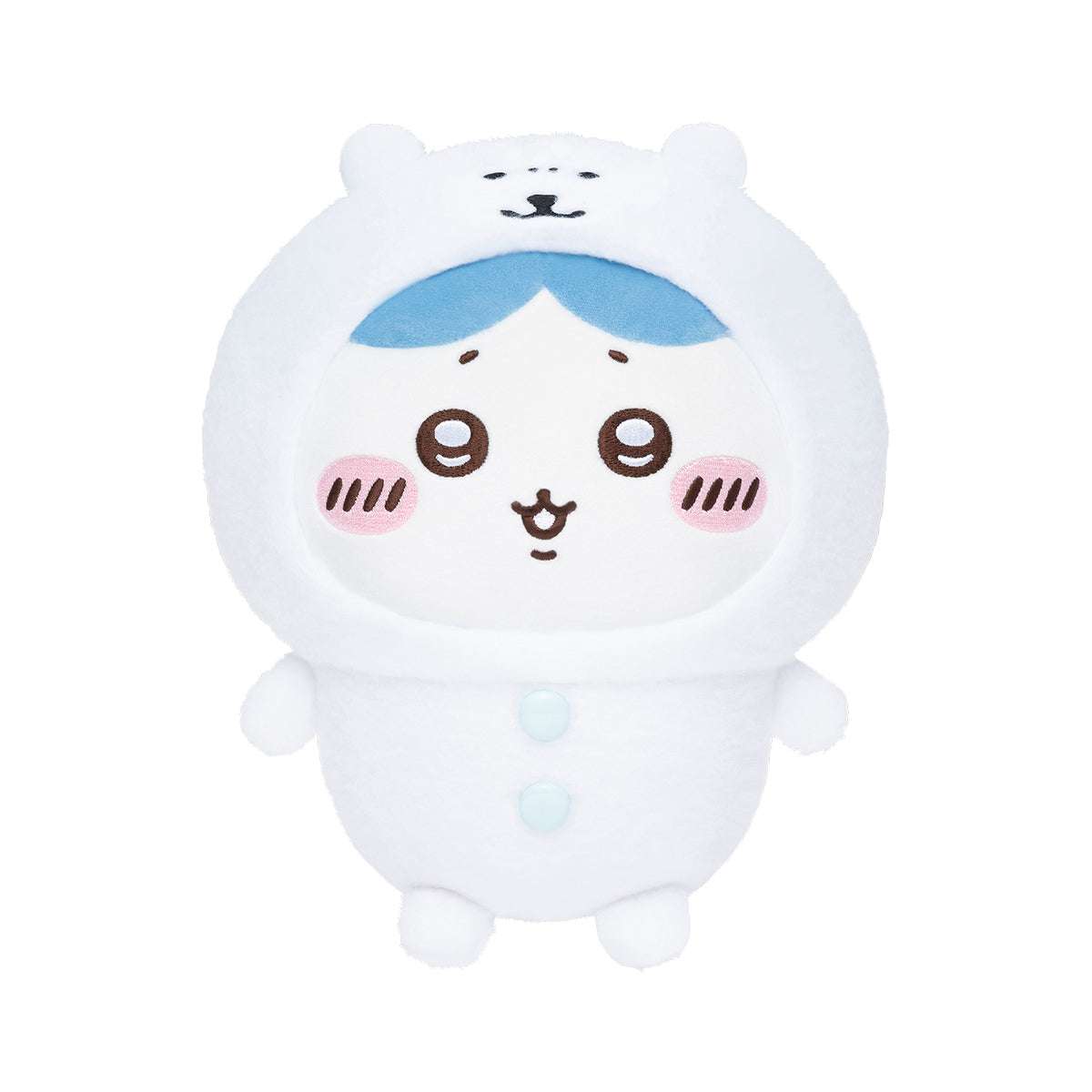 Nagano Characters 玩偶S (戴著熊頭套的八字貓) ナガノキャラクターズ ぬいぐるみS（くまをかぶったハチワレ）