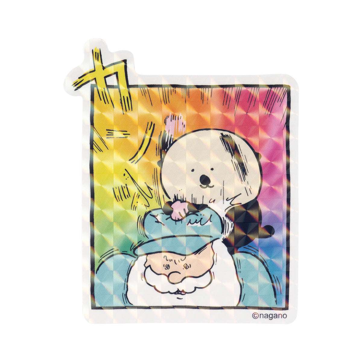 Nagano Characters 可以贴在智能手机上的尺寸的爷爷们貼紙（坎恩） ナガノキャラクターズ スマホに貼れるサイズのじいさんたちのステッカー（カンッ）