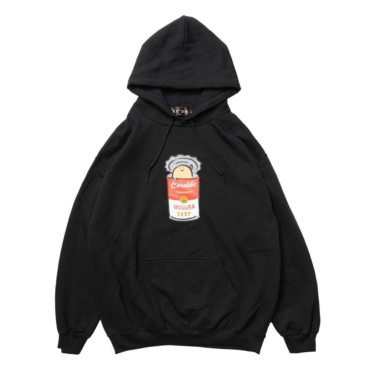 鼴鼠炸丸子 p/o派克湯黑色 もぐらコロッケ P/Oパーカ スープ ブラック