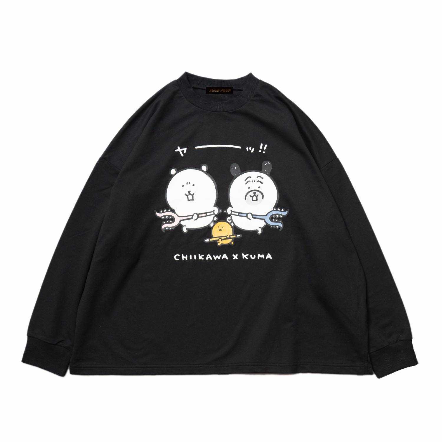 長野市場大型輪廓汗水征服黑色 ナガノマーケット ビックシルエットスウェット 討伐 ブラック