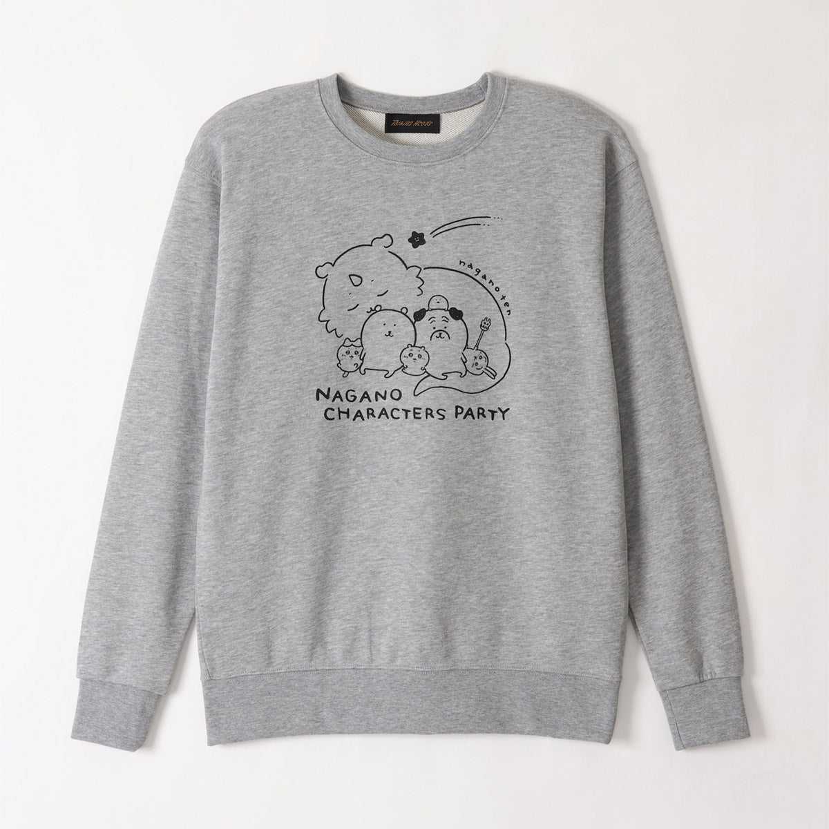 長野朋友出汗艦隊主要學校主要圖形灰色 ナガノフレンズ スウェット裏毛 メイングラフィック 杢グレー