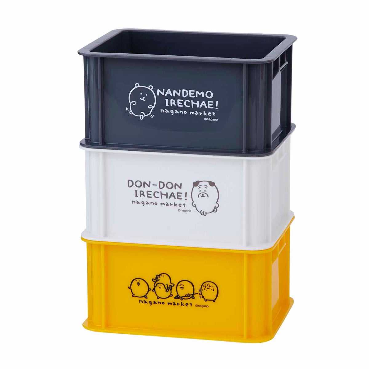 方便存儲Nagano Market Desk！迷你容器3P集（長野熊） ナガノマーケット デスクの収納に便利！ミニコンテナ3Pセット（ナガノのくま）