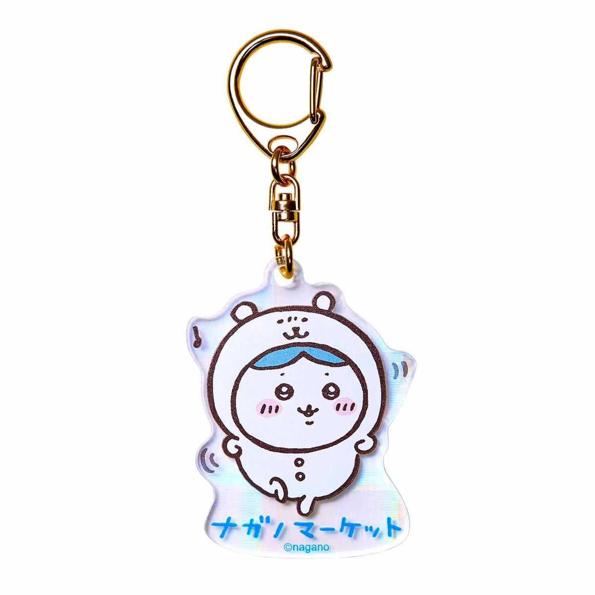 長野市場全息圖丙烯酸鑰匙圈（小八貓） ナガノマーケット ホログラムアクリルキーホルダー（ハチワレ）