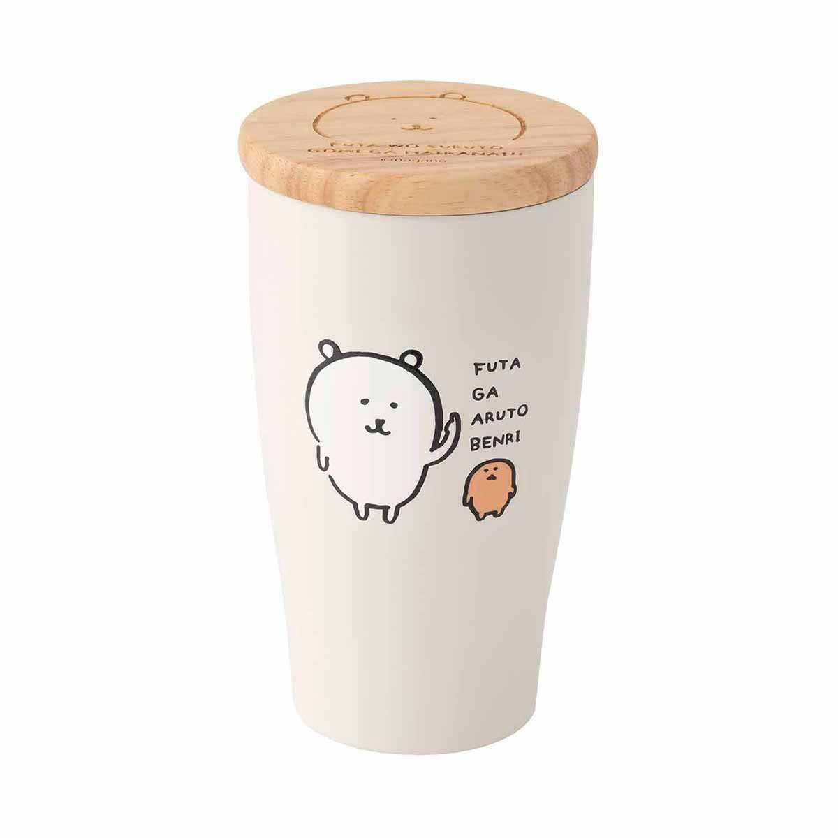 長野字符與木制蓋子不倒翁 ナガノキャラクターズ 木蓋付きタンブラー