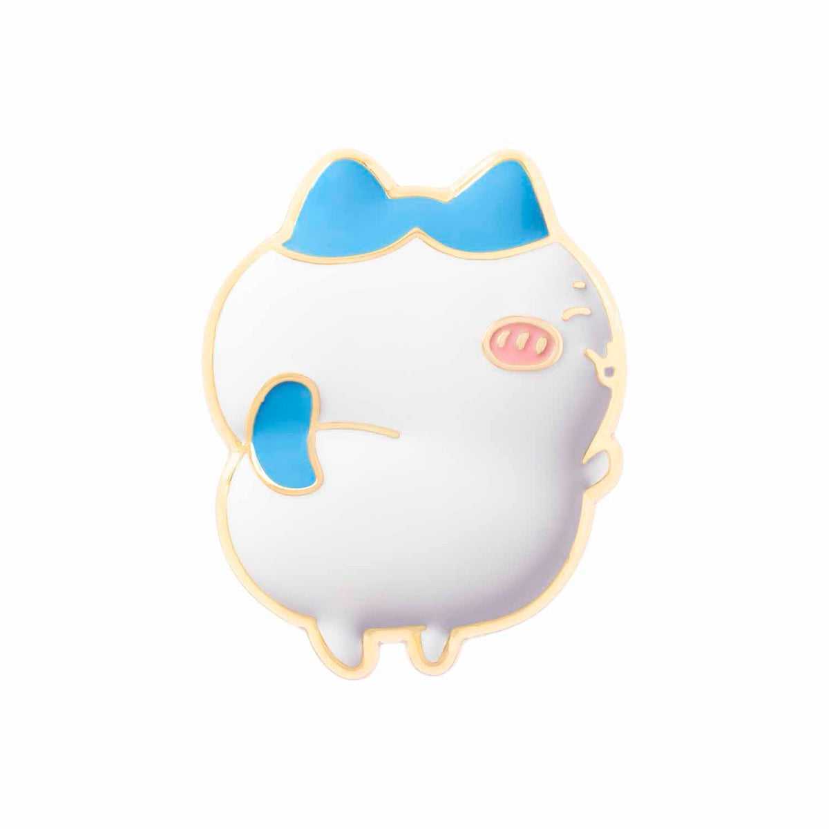 長野角色金屬紋理（小八貓） ナガノキャラクターズ メタルブローチ（ハチワレ）