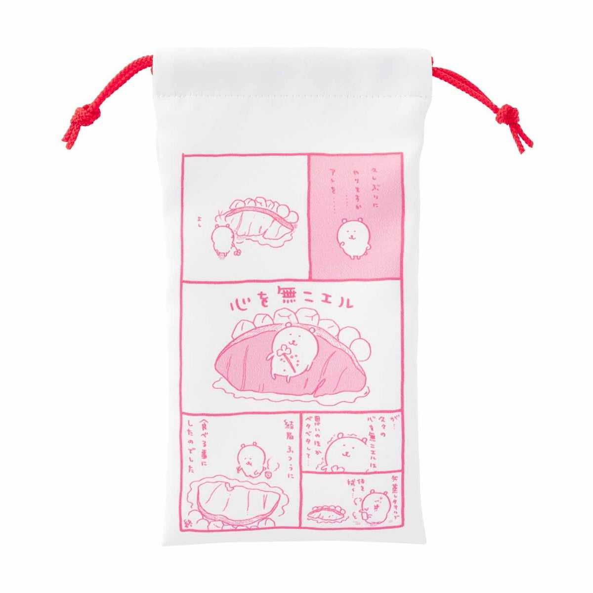 長野字符與垂直拉鍊一樣好（無心） ナガノキャラクターズ ほどよい縦長巾着（心を無ニエル）