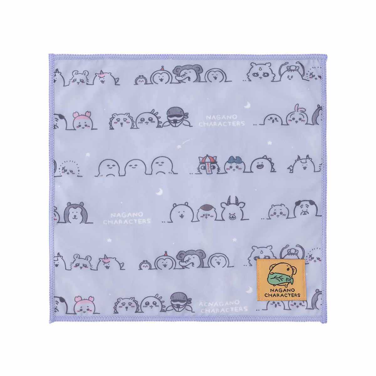 長野角色涼爽的手帕（紫色） ナガノキャラクターズ ひんやりハンカチ（パープル）