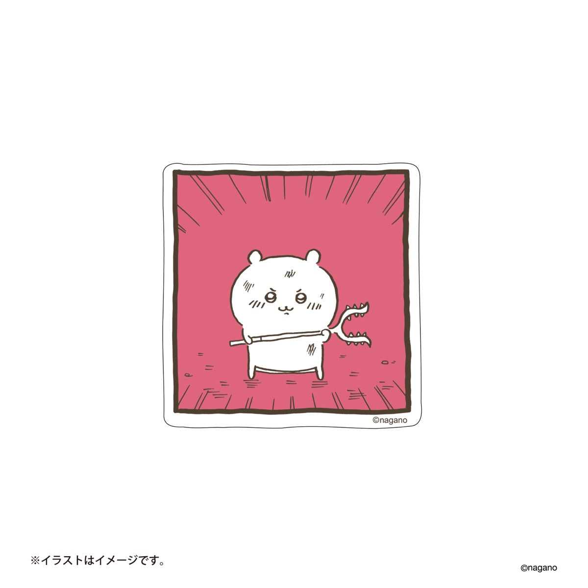 可以粘貼在長野字符智能手機上的大小的原始圖片貼紙（我又有了！） ナガノキャラクターズ スマホに貼れるサイズの原画ステッカー（さすまた持ったよ！）