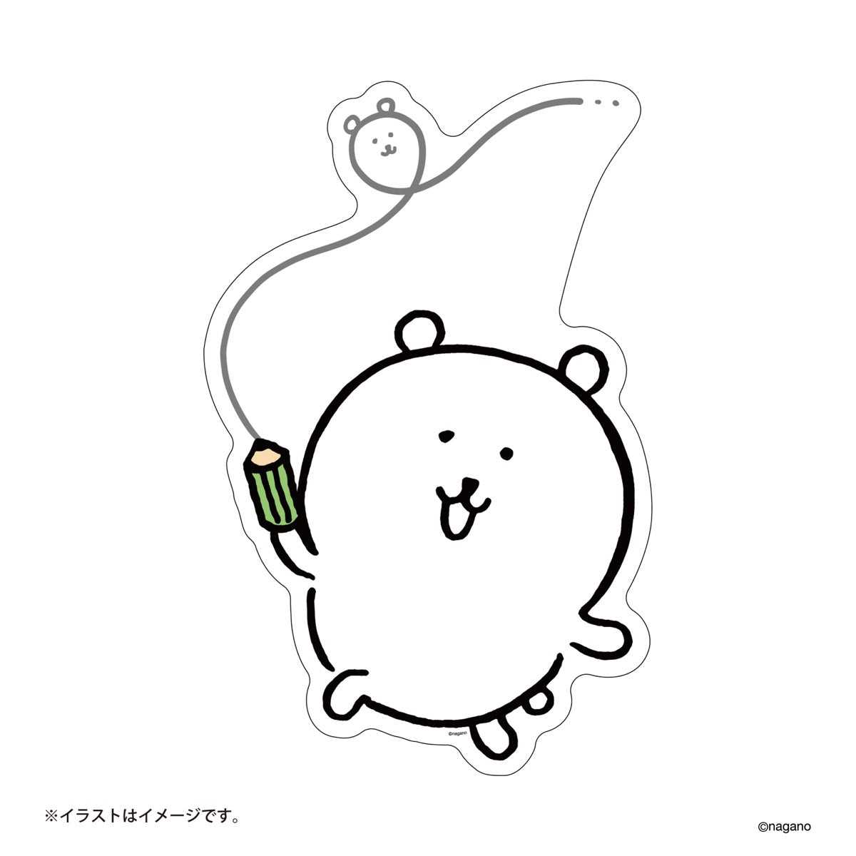 長野角色牆貼紙（塗鴉Kukuma） ナガノキャラクターズ ウォールステッカー（落書きくま）