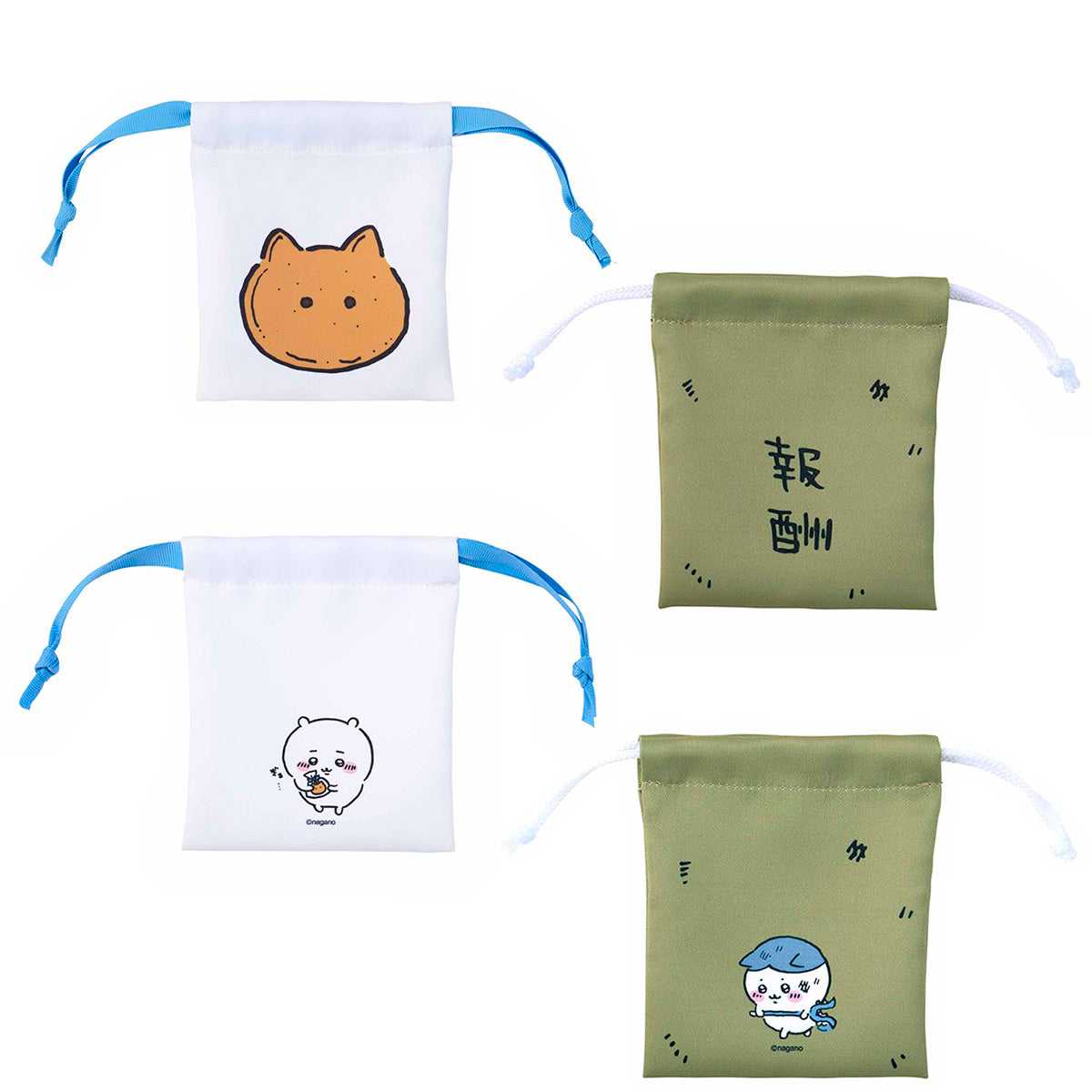 Nagano Friends迷你束帶2（獎勵盒和餅乾） ナガノフレンズ ミニ巾着2個セット（報酬袋＆クッキー）