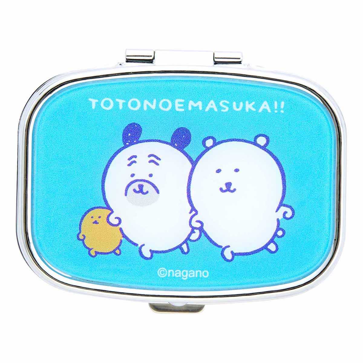 Nagano市場迷你存儲（Totonoemasuka !!）緊湊型鏡子 ナガノマーケット ミニ収納付きコンパクトミラー（TOTONOEMASUKA!!）