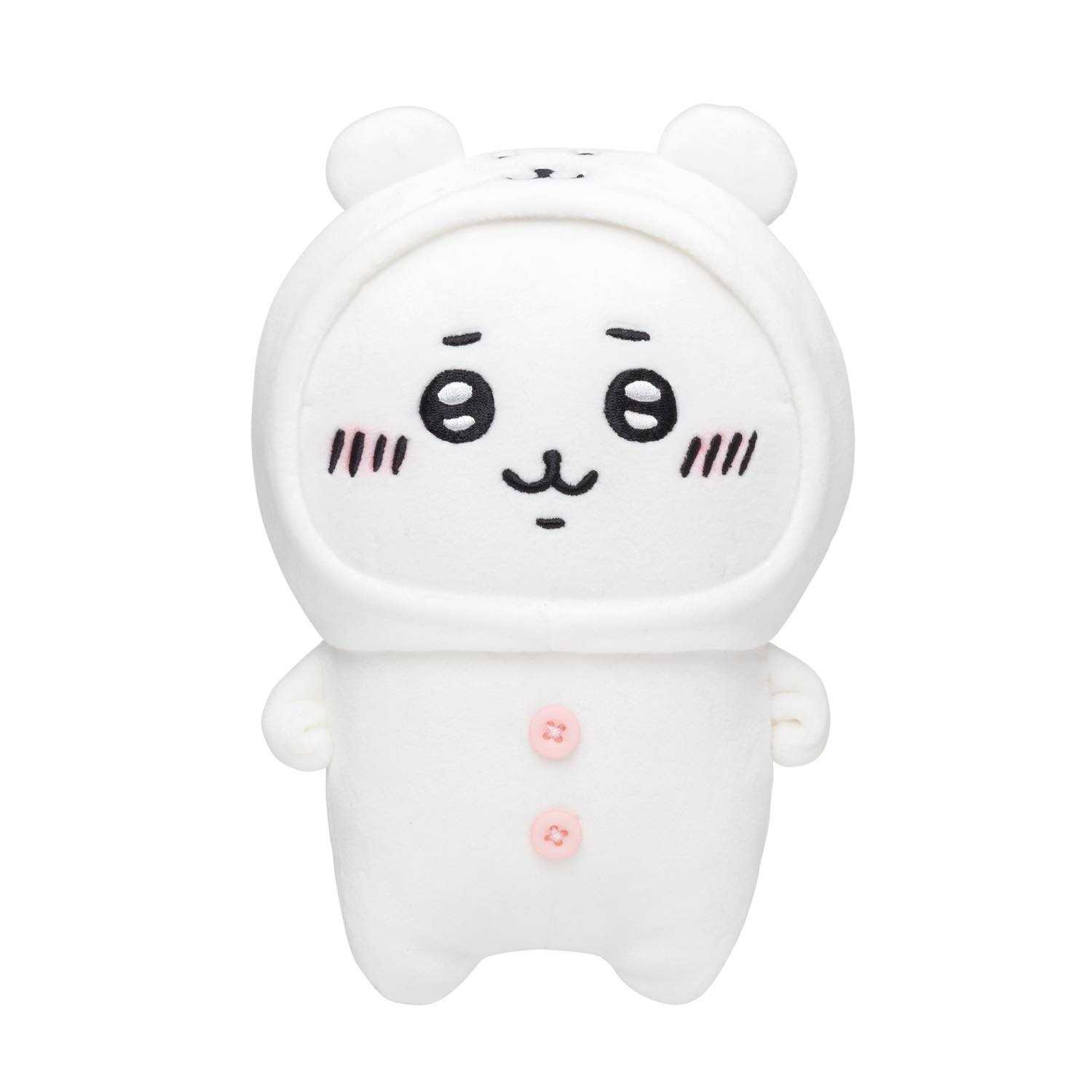 長野熊 吉伊卡哇掛斷電話玩偶S（吉伊卡哇） ナガノのくま ちいかわにかぶられたぬいぐるみS（ちいかわ）