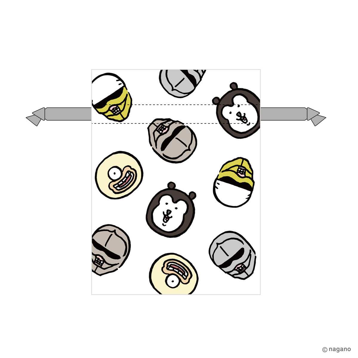 Nagano Friends Bean Board（Chirashi） ナガノフレンズ 豆巾着（ちらし）