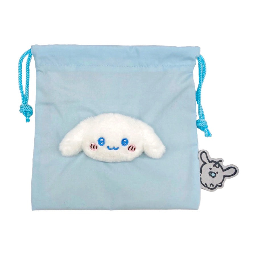 長野 x 三麗鷗角色 鑽孔纏繞（cinnamolol） ナガノ×サンリオキャラクターズ ボアフェイス巾着（シナモロール）