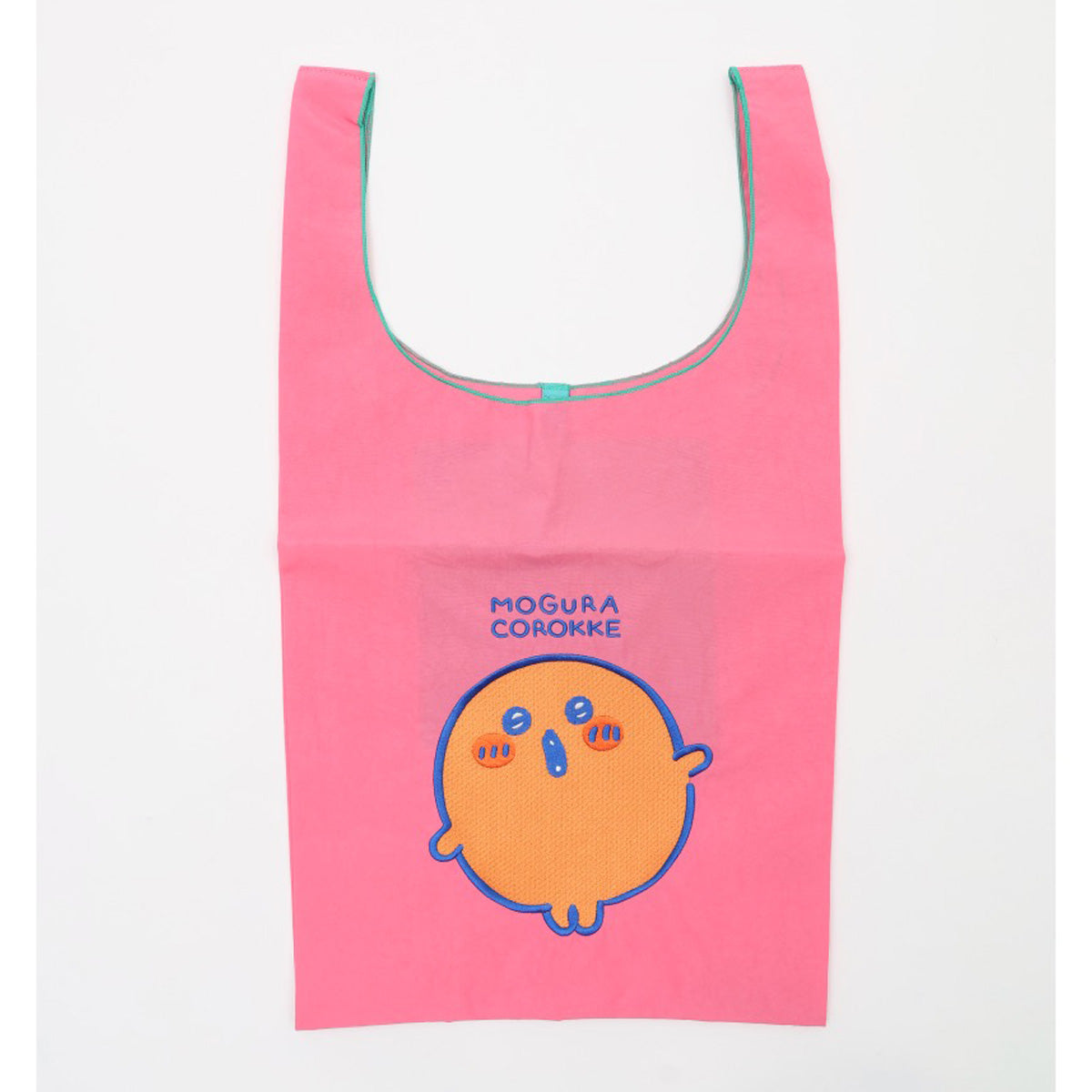 長野角色刺繡生態包莫格拉·科洛克粉紅色 ナガノキャラクターズ 刺繍エコバッグ MOGURA COROKKE ピンク