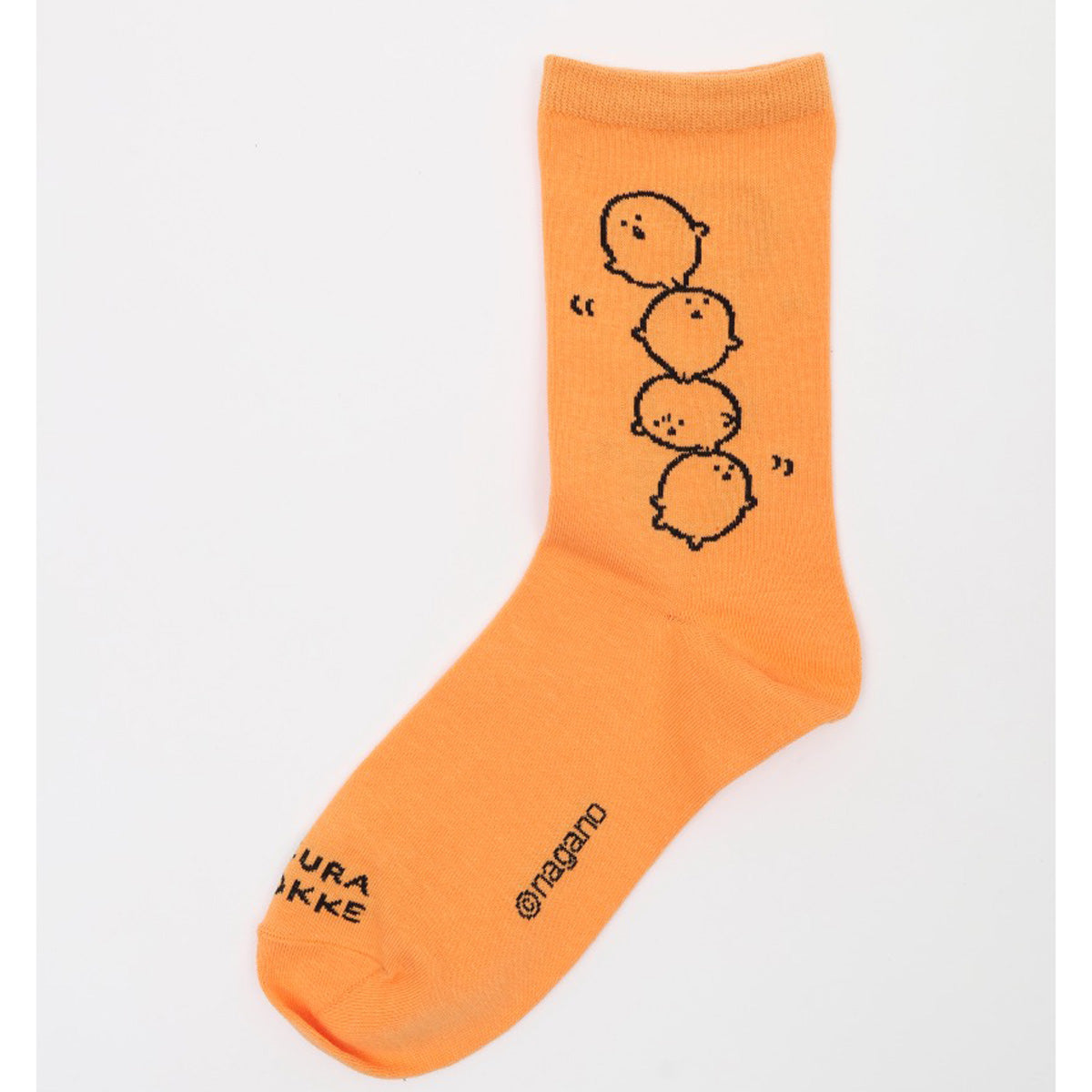 長野角色船員襪子Mugokoro Orange ナガノキャラクターズ クルーソックス もぐコロ オレンジ