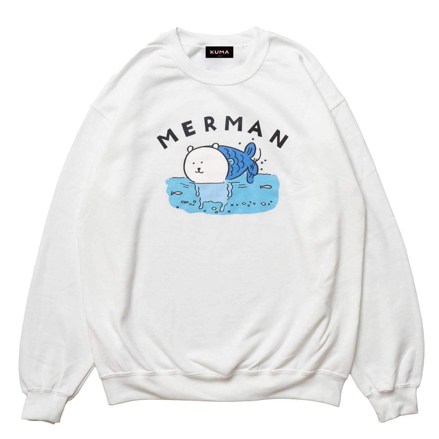 長野熊 船員汗水 ナガノのくま CREWスウェット MERMAN ホワイト