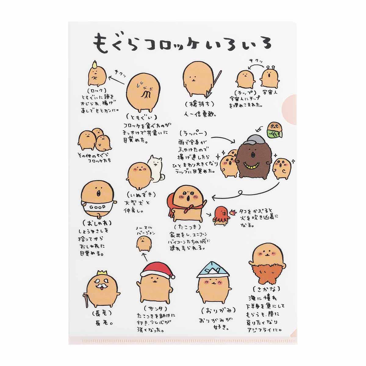 長野角色 鼴鼠炸丸子簡介清除文件 ナガノキャラクターズ もぐらコロッケの紹介クリアファイル