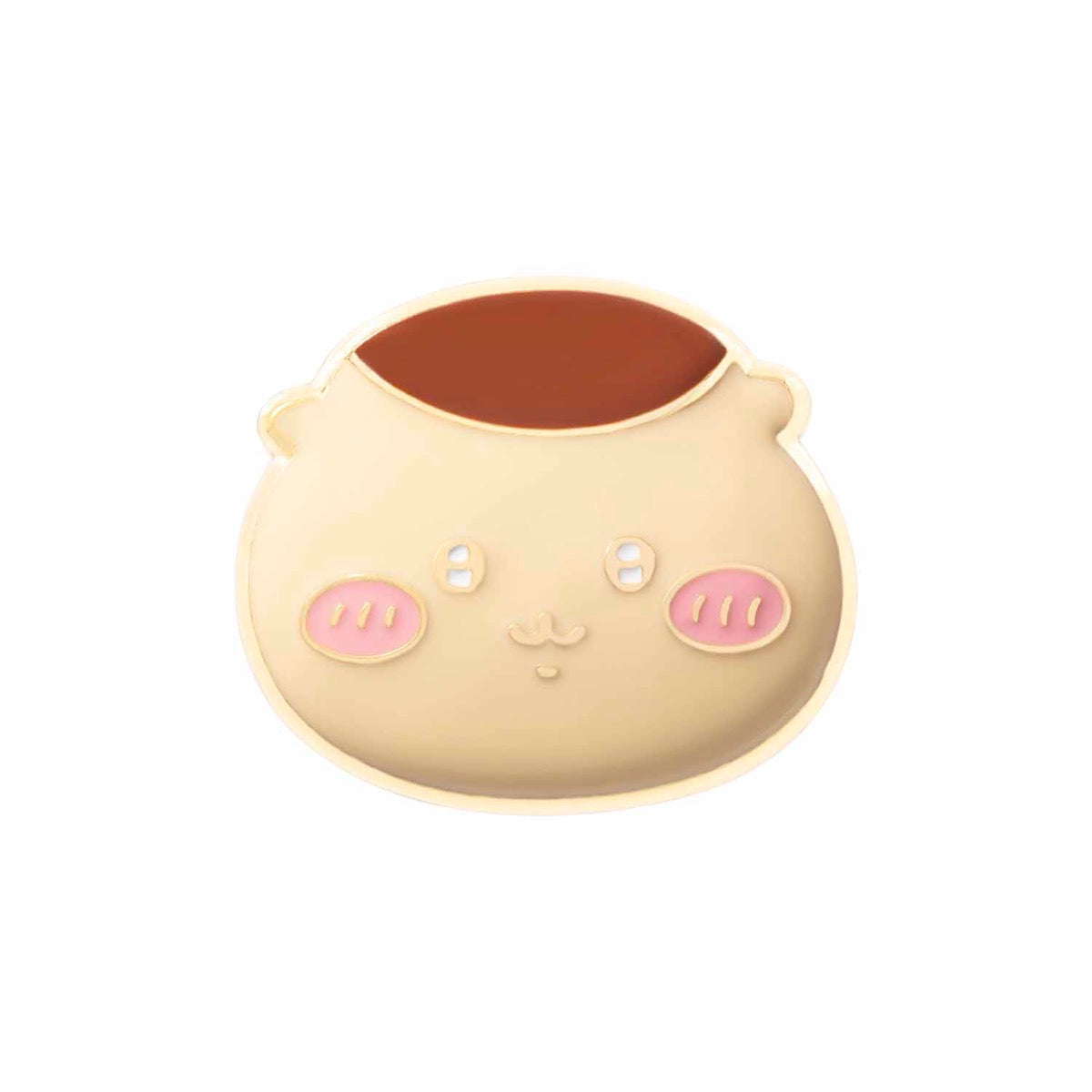 長野角色金屬紋理（栗子饅頭） ナガノキャラクターズ メタルブローチ（くりまんじゅう）