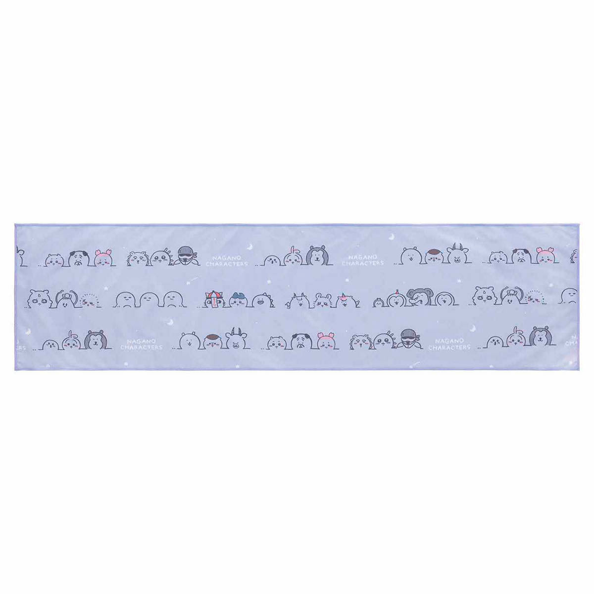 長野角色吸水冷卻毛巾（紫色的） ナガノキャラクターズ ひんやり吸水タオル（パープル）
