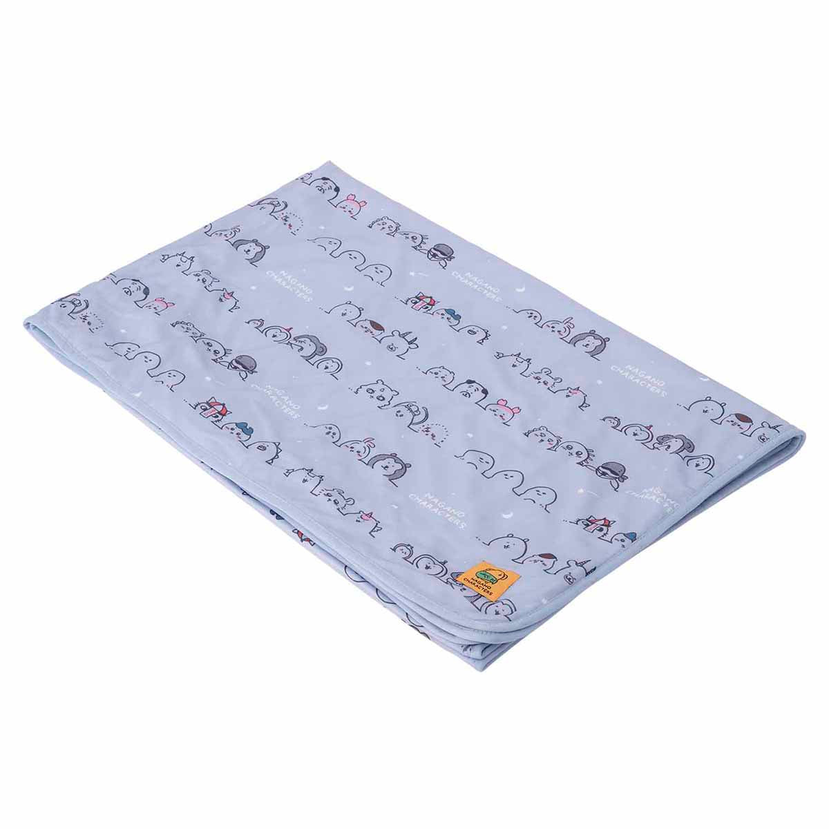 長野字符涼爽的單尺寸毯子（紫色） ナガノキャラクターズ ひんやりシングルサイズブランケット（パープル）