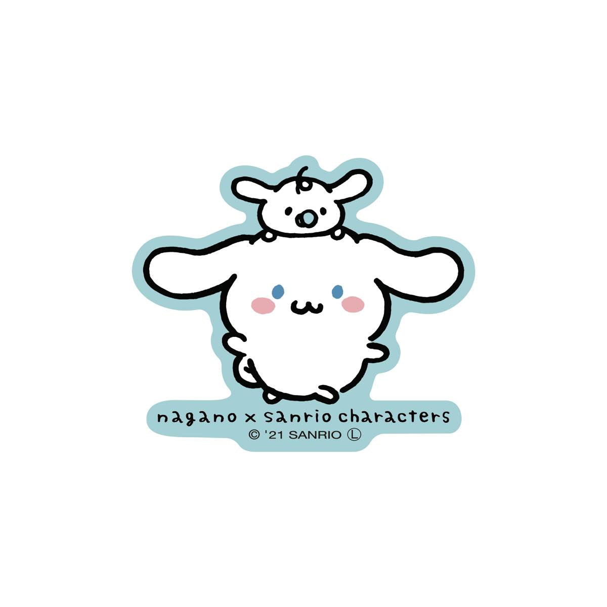 長野 x 三麗鷗角色 可以在智能手機上粘貼的尺寸鬆動貼紙（cinnamolol） ナガノ×サンリオキャラクターズ スマホに貼れるサイズのゆるステッカー（シナモロール）