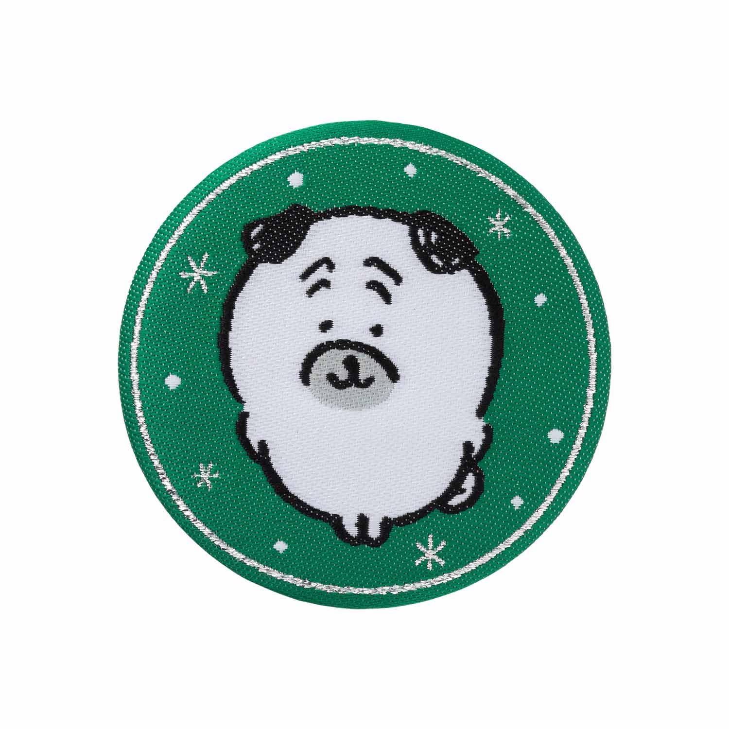 長野市場Jacquard編織徽章（帕格） ナガノマーケット ジャガード織缶バッジ（パグ）