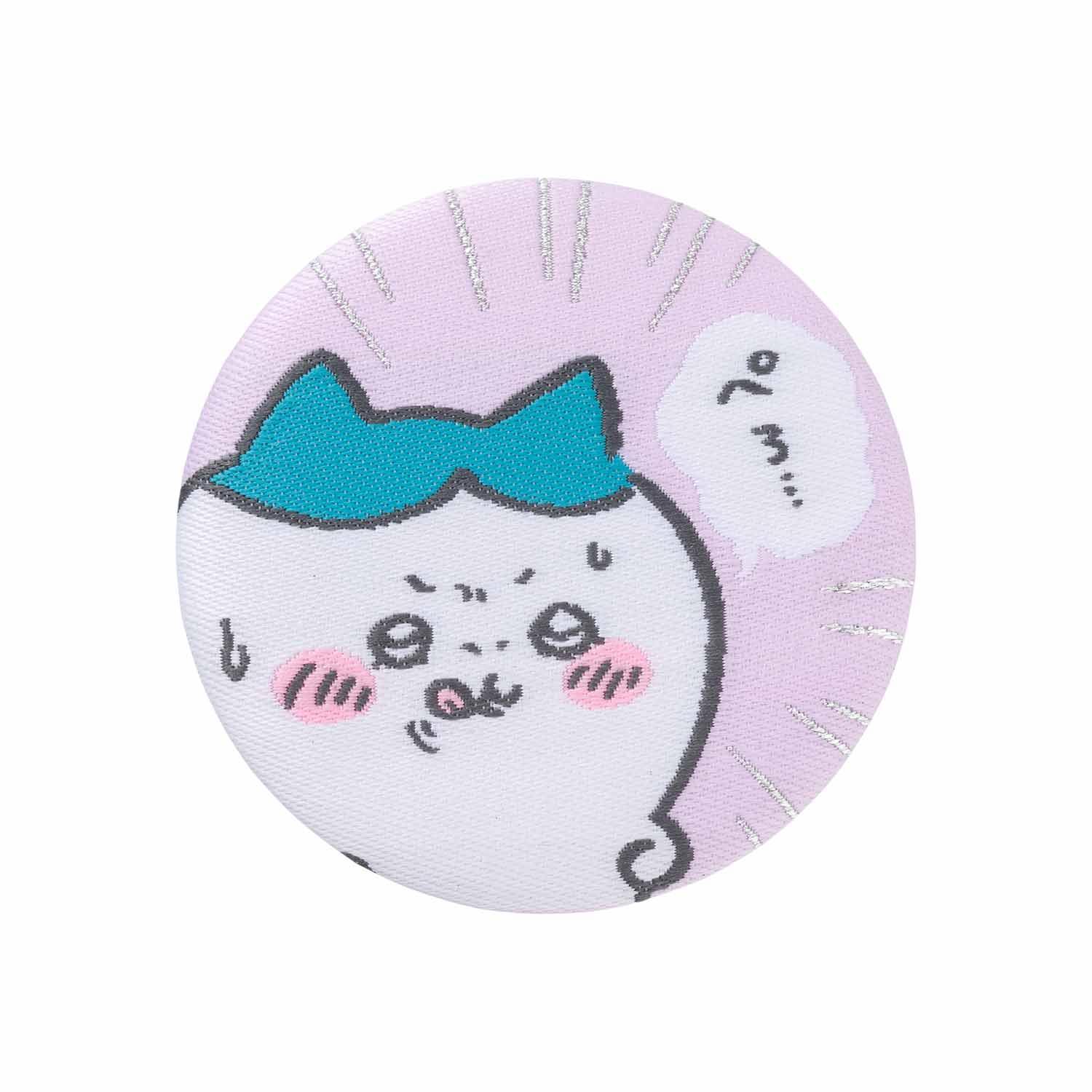 長野市場Jacquard編織徽章（小八貓） ナガノマーケット ジャガード織缶バッジ（ハチワレ）