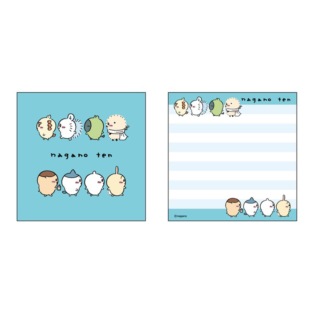 長野角色 長野展覽 備忘錄（行）吉伊卡哇） ナガノキャラクターズ ナガノ展 メモパッド（整列ちいかわ）