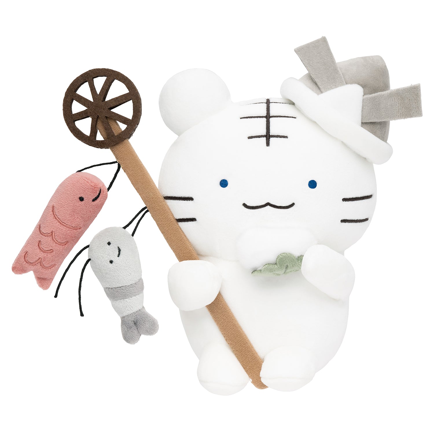 小白虎與黑虎蝦 貪心！兒童節玩偶（小白虎與黑虎蝦） ホワイトタイガーとブラックタイガー よくばり！こどもの日ぬいぐるみ（ホワイトタイガーとブラックタイガー）