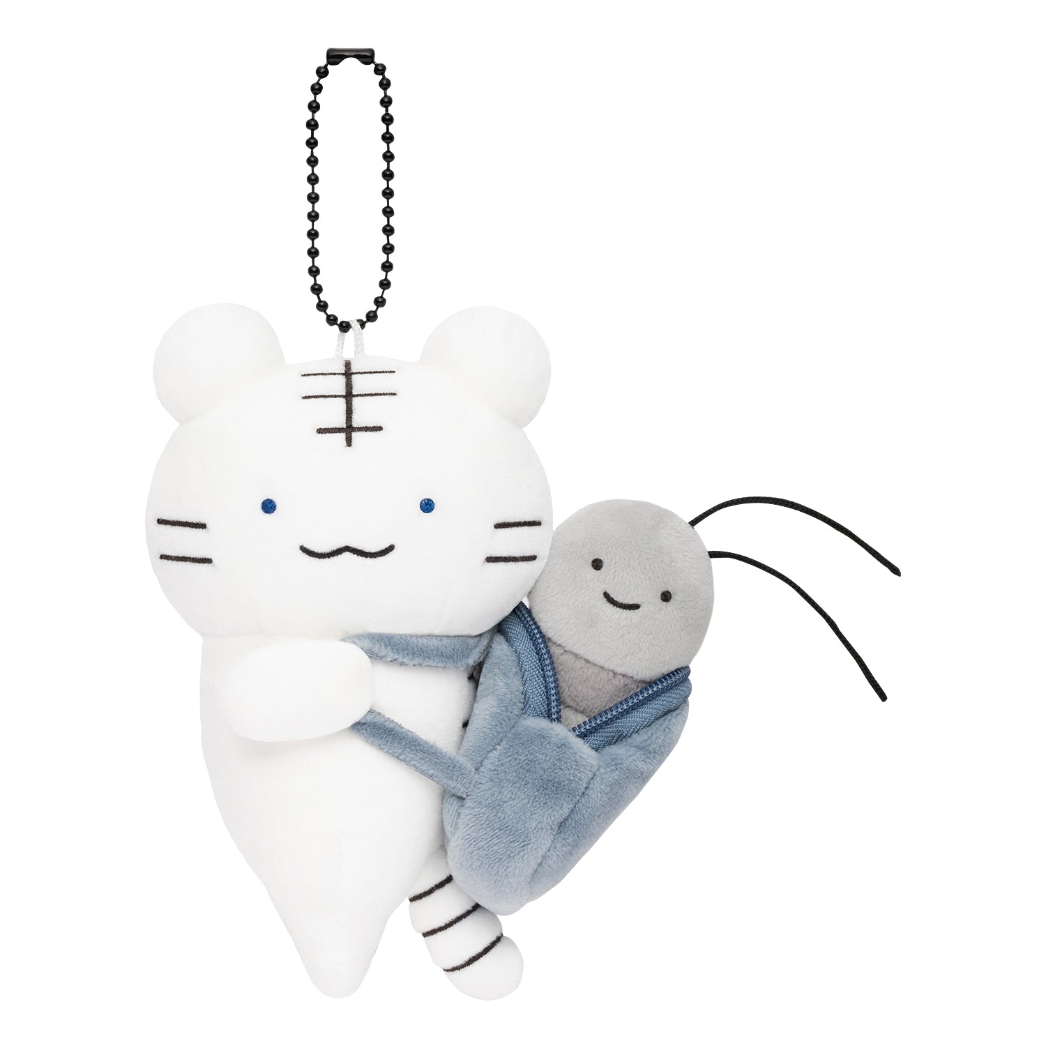 小白虎與黑虎蝦 背包掛件（小白虎與黑虎蝦） ホワイトタイガーとブラックタイガー リュックなマスコット（ホワイトタイガーとブラックタイガー）