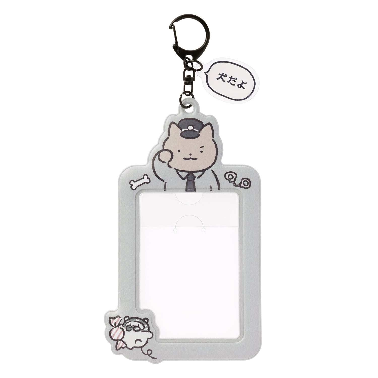 小白虎與黑虎蝦 鑰匙扣卡套（狗狗警察） ホワイトタイガーとブラックタイガー トレーディングカードホルダー（犬のおまわりさん）