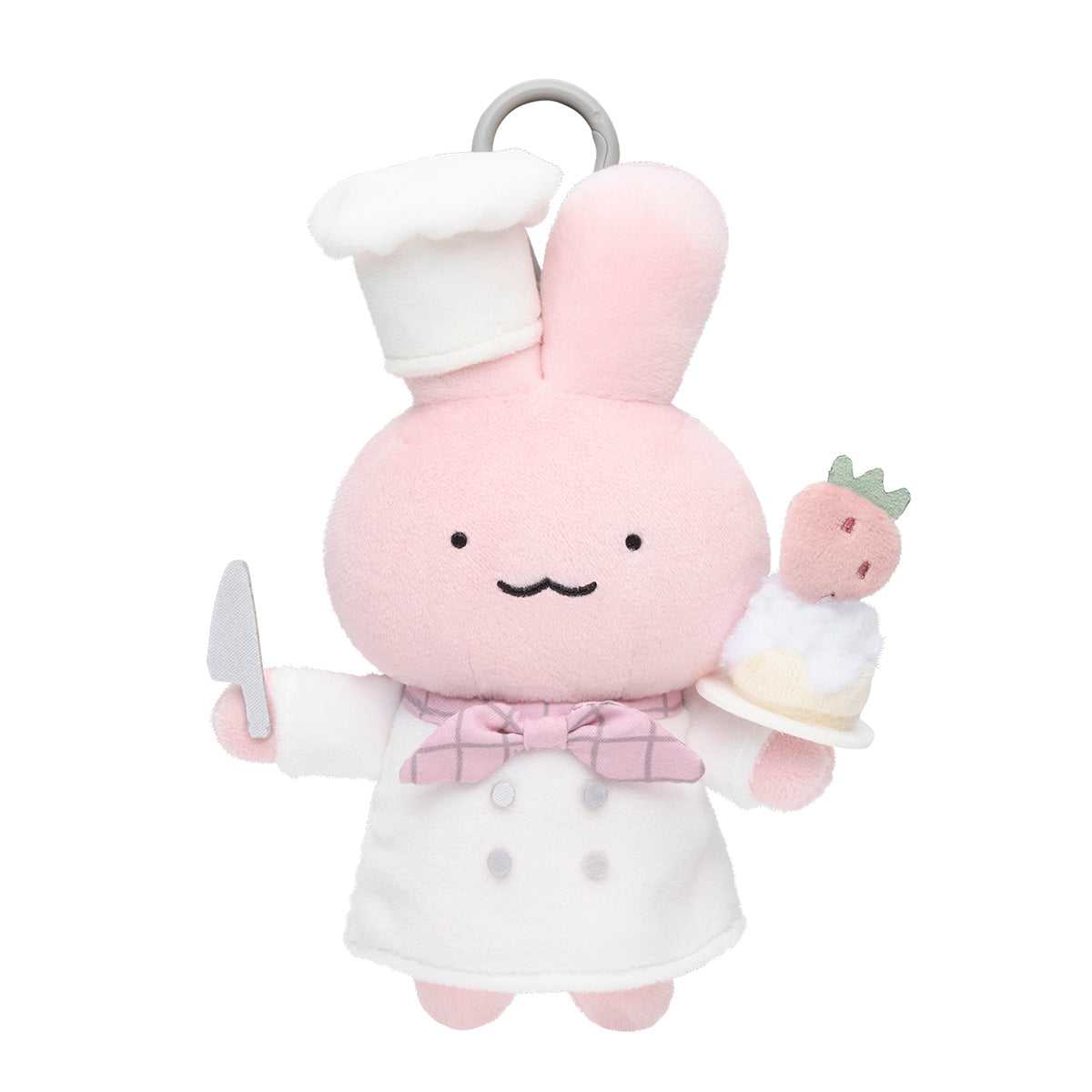 小白虎與黑虎蝦 咖啡廳 吊飾（兔兔醫生） ホワイトタイガーとブラックタイガーカフェ マスコット（うさぎ先生）