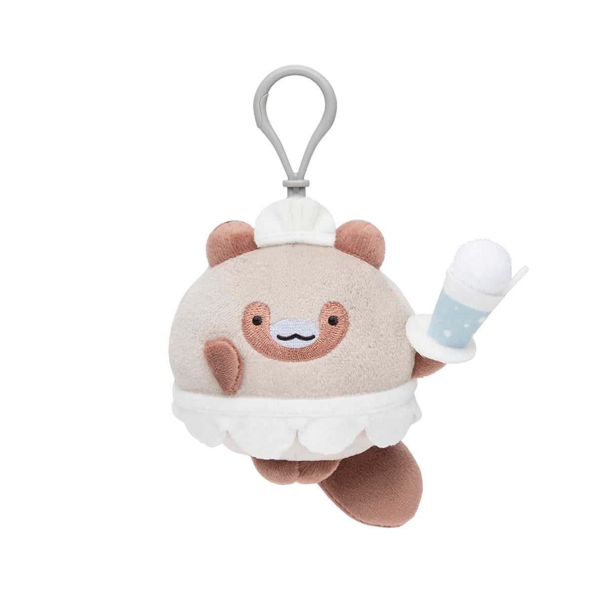 小白虎與黑虎蝦 咖啡廳 吊飾（狸貓） ホワイトタイガーとブラックタイガーカフェ マスコット（たぬき）