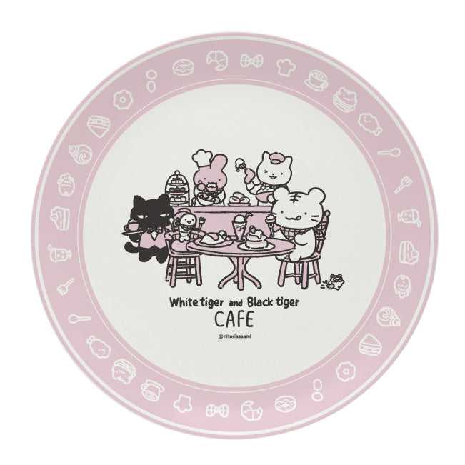 小白虎與黑虎蝦咖啡廳 盤子 ホワイトタイガーとブラックタイガーカフェ プレート