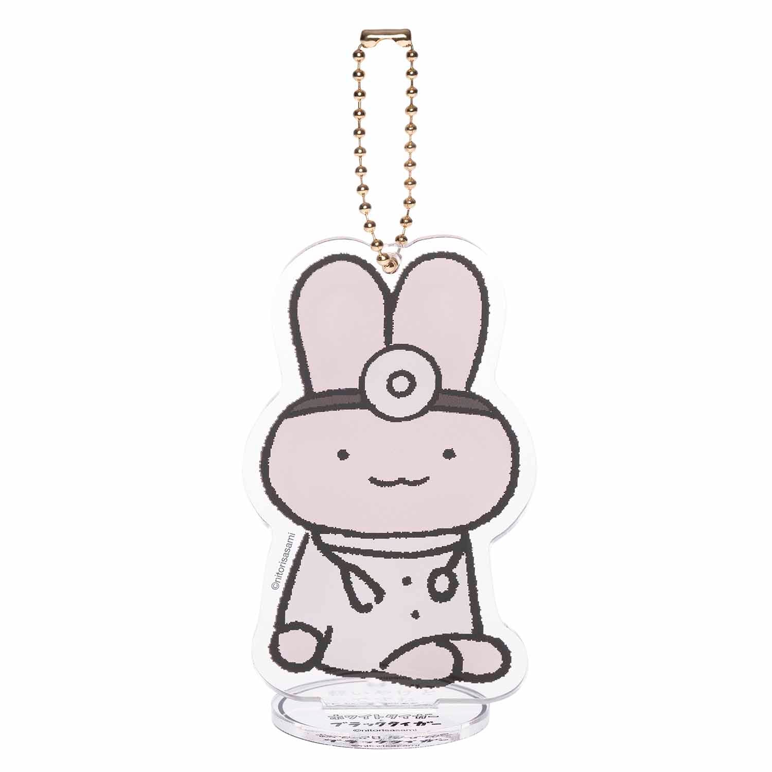 小白虎與黑虎蝦 大丙烯酸也可以用作丙烯酸鑰匙圈（兔兔醫生） ホワイトタイガーとブラックタイガー アクスタにもなるビッグアクリルキーホルダー（うさぎ先生）