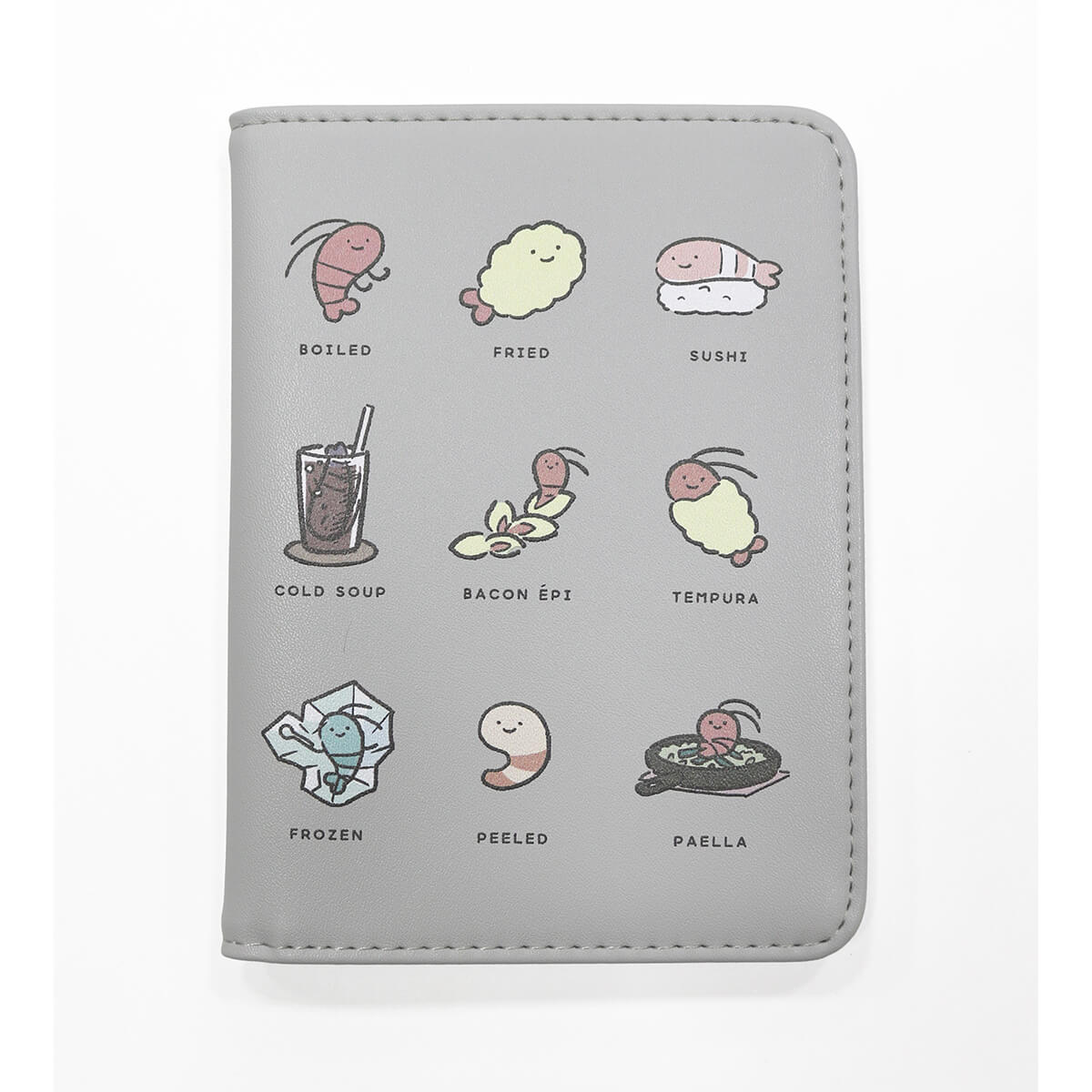 小白虎與黑虎蝦 多案例（灰色） ホワイトタイガーとブラックタイガー マルチケース（グレー）