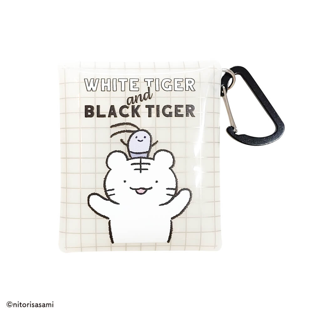 小白虎與黑虎蝦 清除多案例SS（Banzai） ホワイトタイガーとブラックタイガー クリアマルチケースSS（ばんざい）