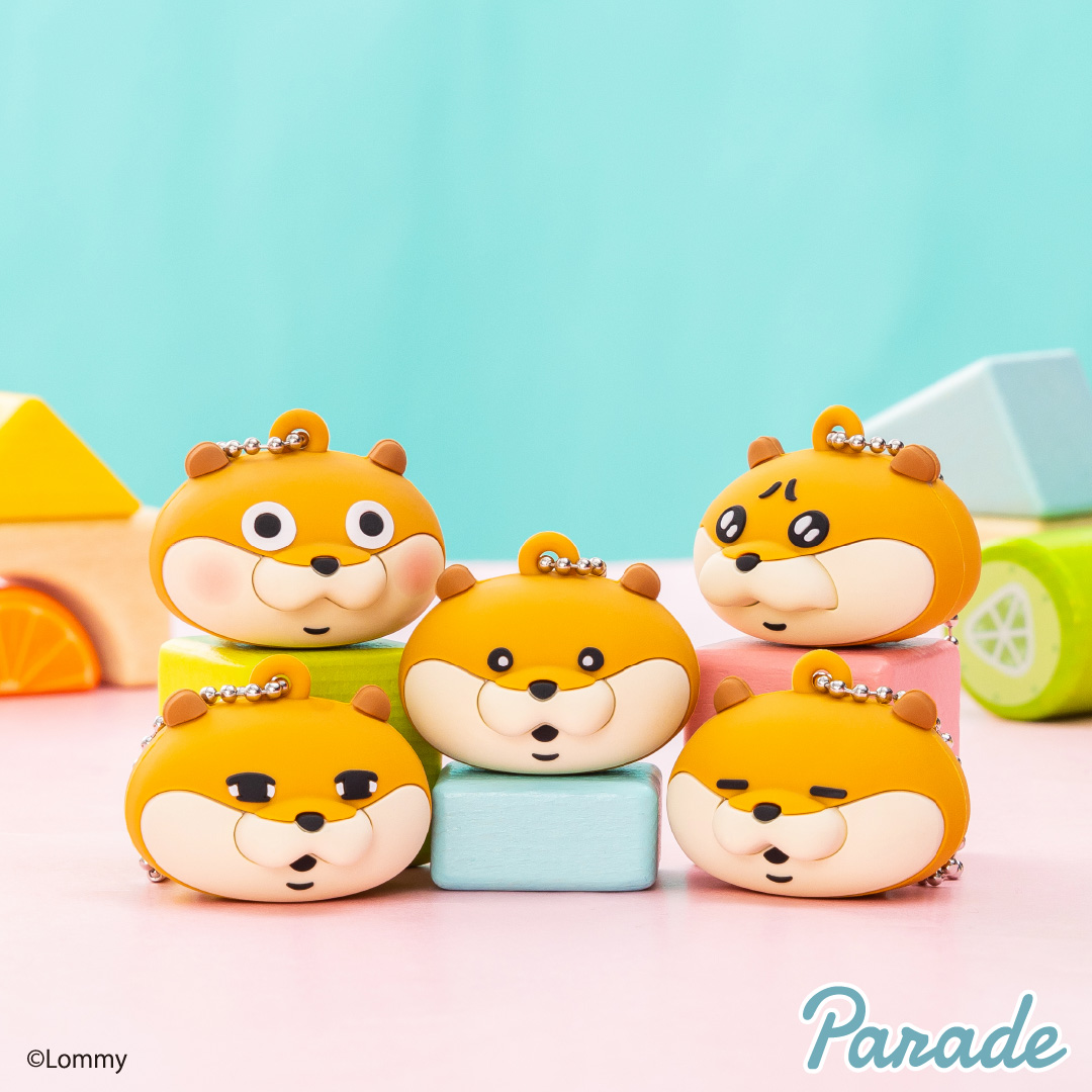 【娃娃機5月景品】可愛い嘘のカワウソ フェイスラバーキーホルダー