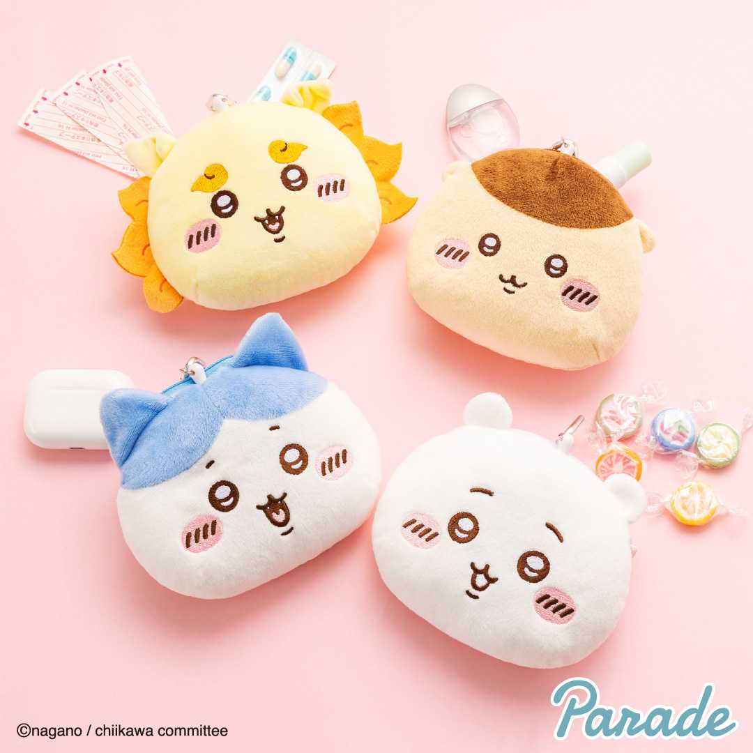 【娃娃機11月景品】ちいかわ ぬいぐるみパスケースポーチ ① chiikawa_passcase_pouch_1