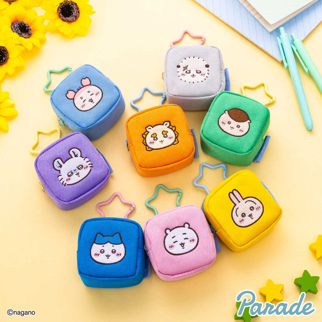 【娃娃機8月景品】ちいかわ カラビナつき刺繍スクエアミニポーチ