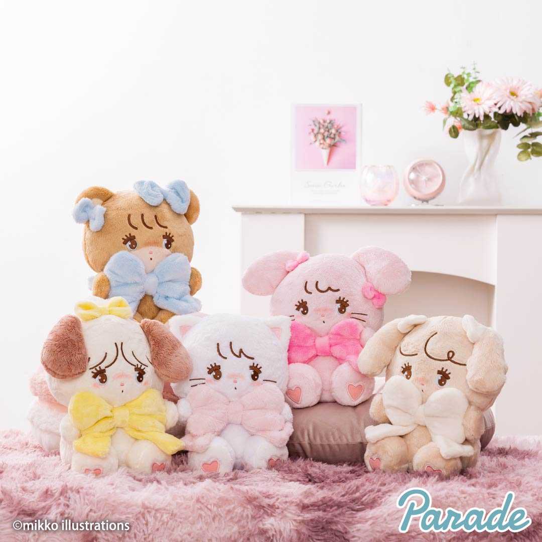 【娃娃機11月景品】mikko  characters 抱きしめおリボンぬいぐるみ mikko_nui