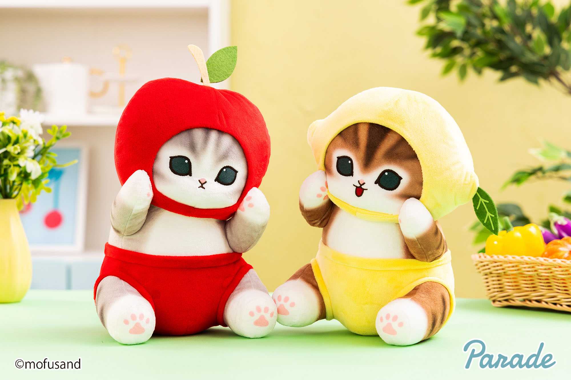 【娃娃機5月景品】お野菜マルシェ（フルーツ）BIGぬいぐるみ mofusand_vegetable_marche-fruits-_stuffed_toy_big