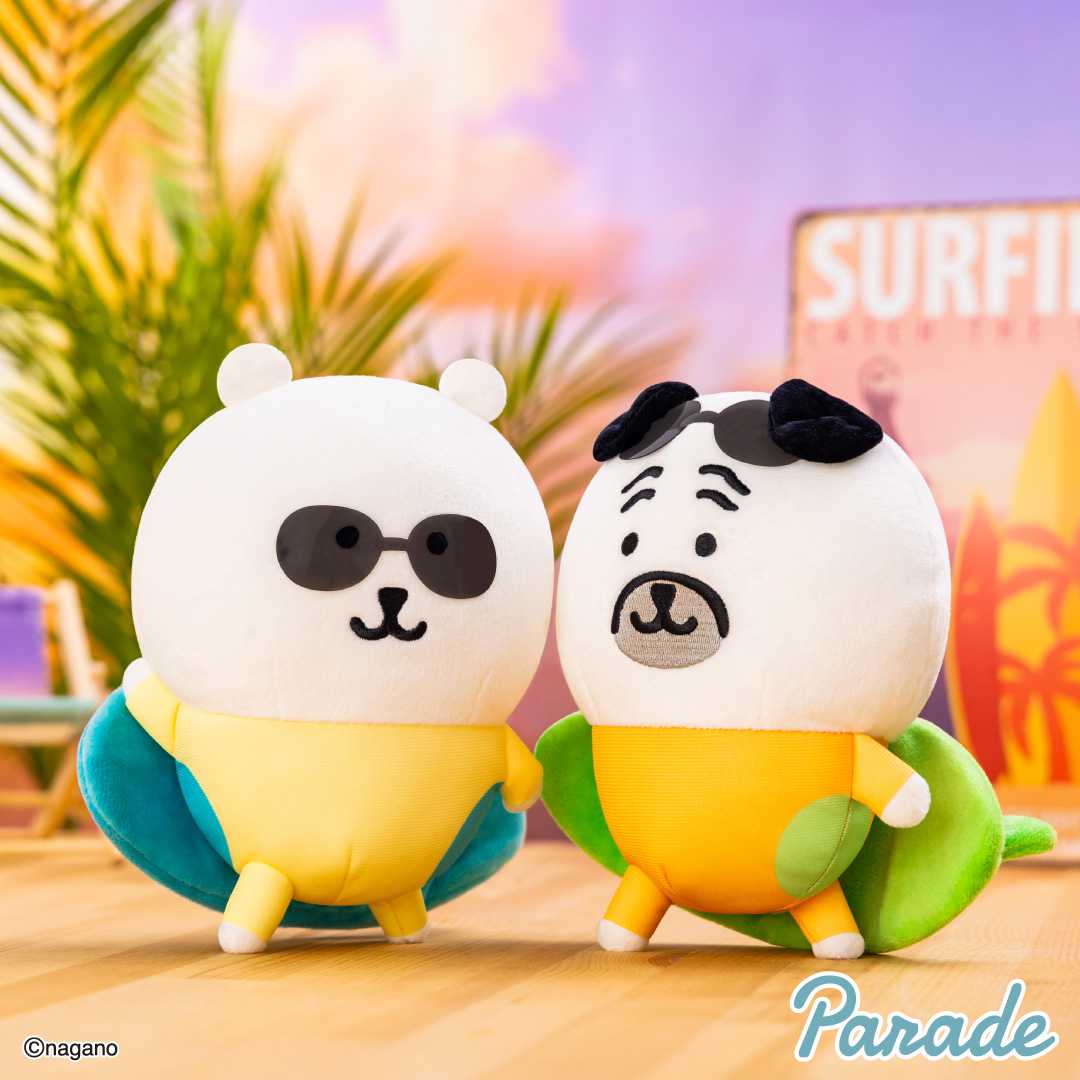 【娃娃機7月景品】ナガノキャラクターズ サーフィンぬいぐるみ