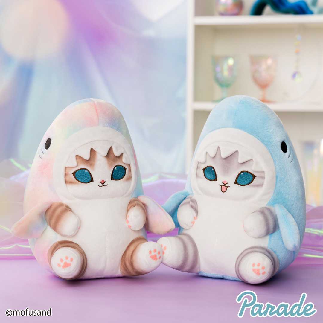 【娃娃機7月景品】mofusand パステルサメにゃんBIGぬいぐるみ